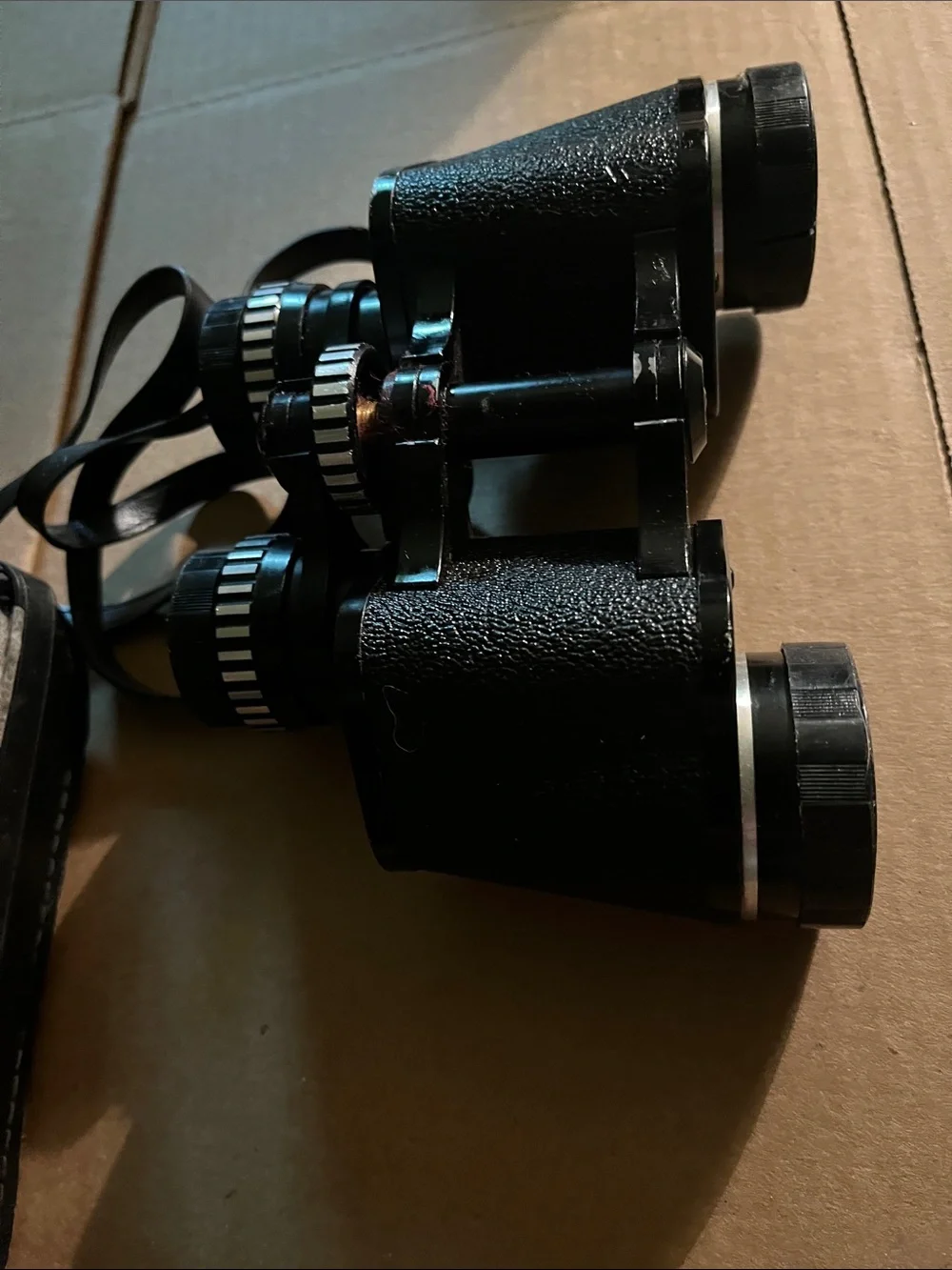 Black Binoculars with Carry Case - Compact Outdoor Optics Sans & Striffe